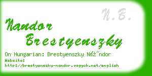 nandor brestyenszky business card
